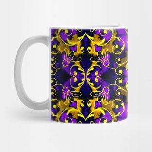 Yellow and Purple Abstract Pattern Mug